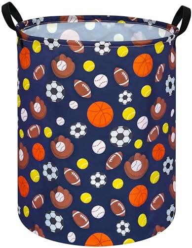 Image of MAIZMZ Kids Hamper Storage Bins Organizer Toy Box Laundry Basket Large Canvas Collapsible Chest for Home /Dorm /Kitchen /Pet /Office /Closet /Shelf /Gift Baskets