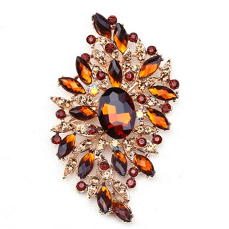 Broche Vidriera Vidrio Grande Cristal Cristal Accesorios de Ropa de Mujer