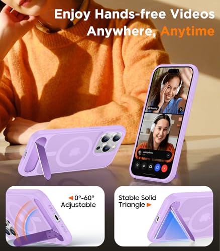 Image of Magnetic Compatible with iPhone 14 Pro Case, [Built-in Invisible Kickstand][Compatible with MagSafe] [Military Grade Shockproof] Slim Translucent Matte Phone Case for iPhone 14 Pro 6.1 inch