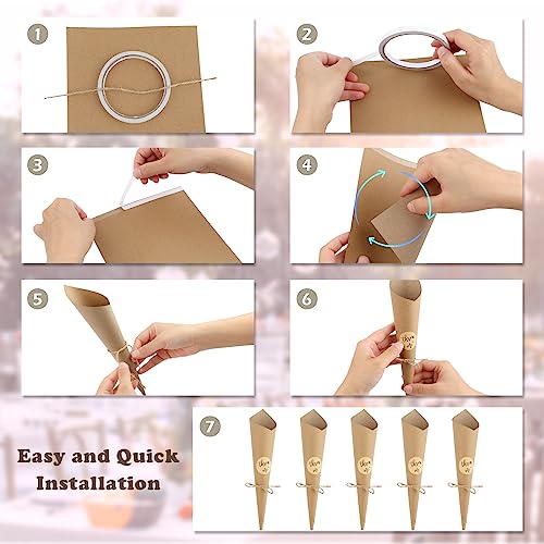 Coriandoli da matrimonio, 30 Pezzi Cono Riso