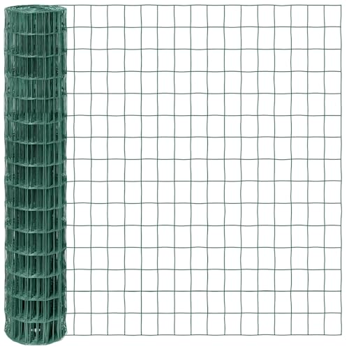 VOSS.garden 25m Gitterzaun 150cm Premium Maschendrahtzaun 100x75mm Gartenzaun Grün Wetterfest Punktgeschweißt