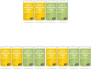 Amazon Basics Disinfecting Wipes, Lemon & Fresh Scent, Sanitizes/Cleans/...