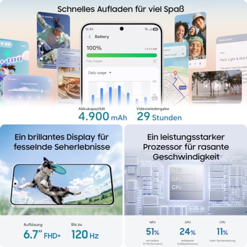 Samsung Galaxy S26 FE AI Smartphone mit Galaxy AI, Graphite, 256 GB