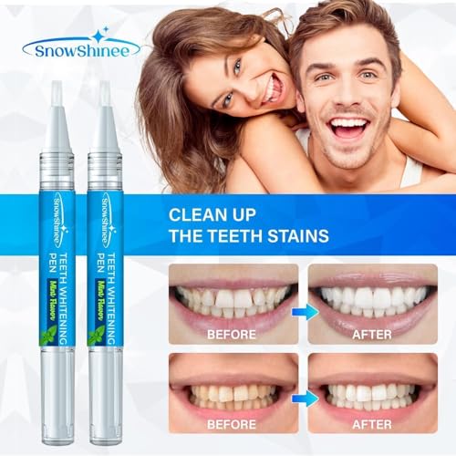 Image of Teeth Whitening Essence Pen: Tooth White Gel for a Beautiful Smile Night and Day - Advanced Whitener Refill - Instant Stain Remover, Easy for Sensitive Teeth Care 50+ Uses (0.1 Fl Oz (Pack of 2))