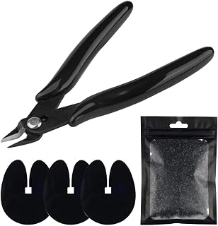 Hair Extension Pliers 50g Italian Keratin Glue for Pre-bonded Extensions K-tip Extensions 3Pcs Acrylic Heat Shield Keratin Bonding Cutter Keratin Protein Glue Hair Extension Defender