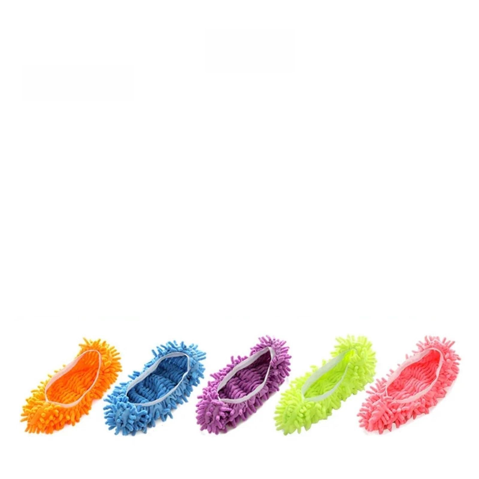 SFQEVHRZ Mop Slippers， Multifunction Floor Dust Cleaning Slippers Shoes Lazy Mopping Mop Caps(Random 2pair,S (35 37))