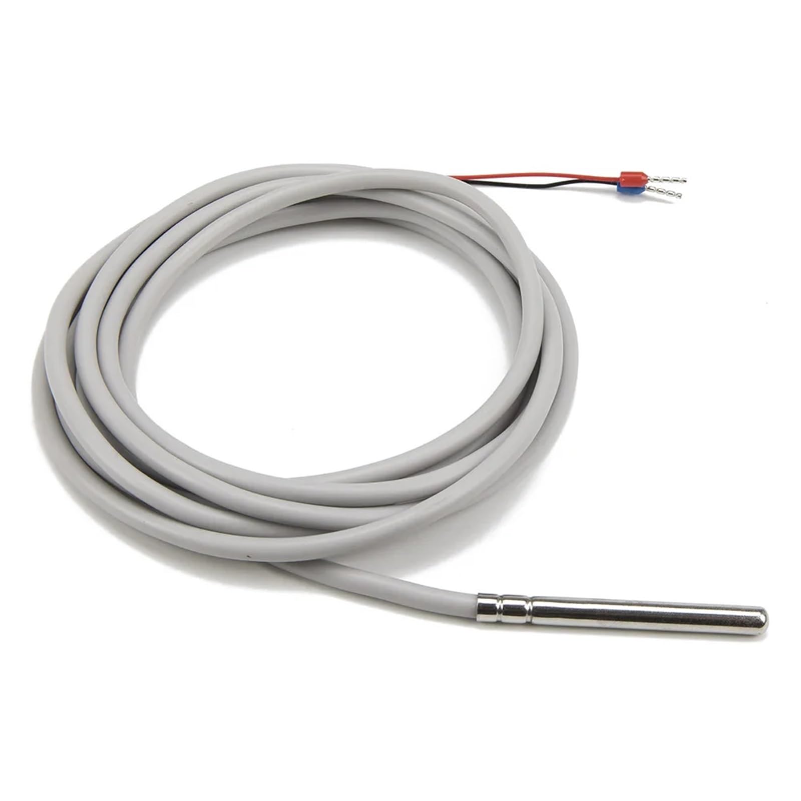 Cable de gel sílice NTC 2m, sonda acero inoxidable, Sensor temperatura RTD resistencia 10K, 1 Uds