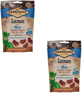 Carnilove Salmon with Mint | Double Pack | 2 x 50g | Supplementary Feed for Cats with Salmon and Wild Mint | Can Support Teeth and Gum Health product image