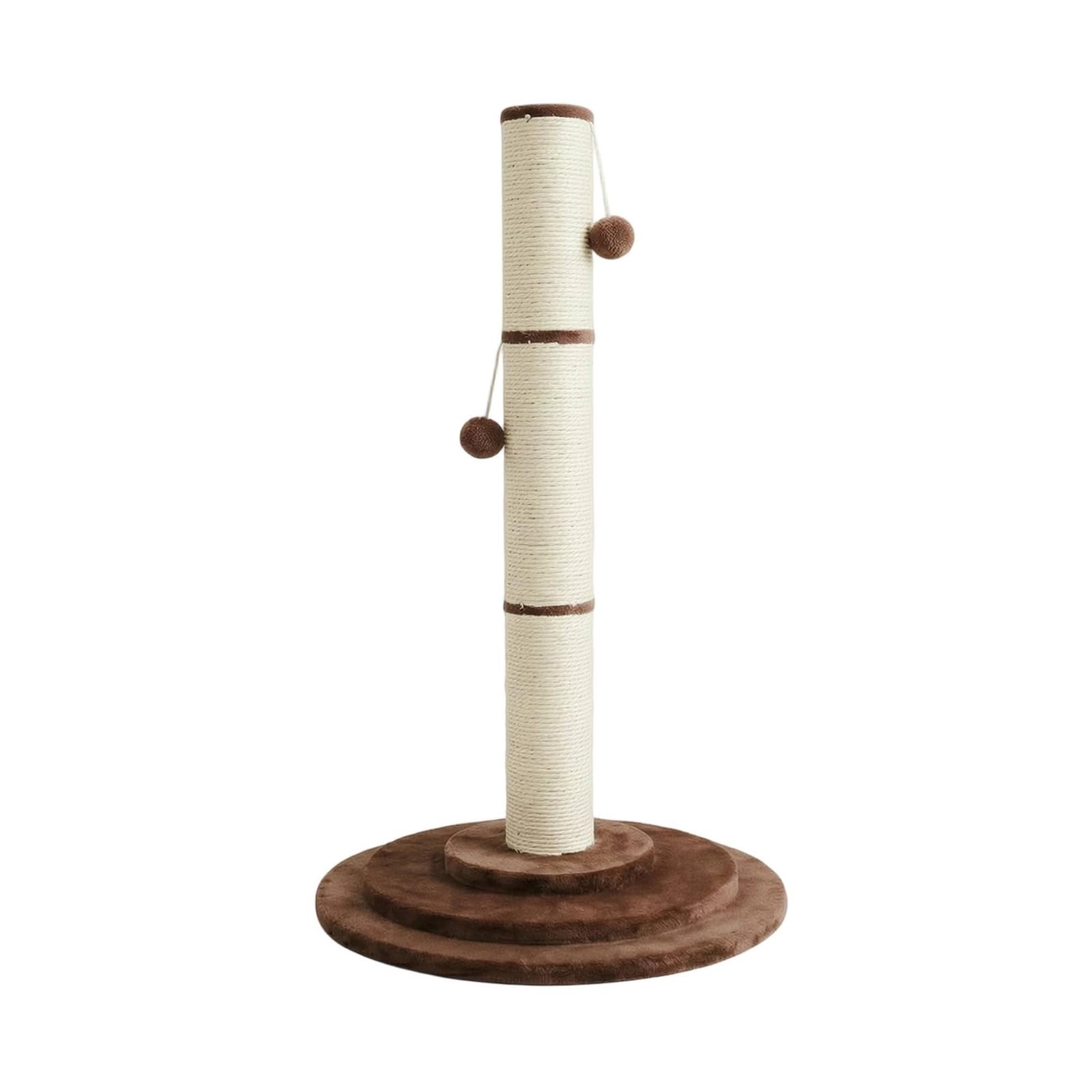 Tiragraffi a Palo con Base Verticale Tiragraffi con Corda in Sisal Antigraffio per Angolo Gioco, 118CM