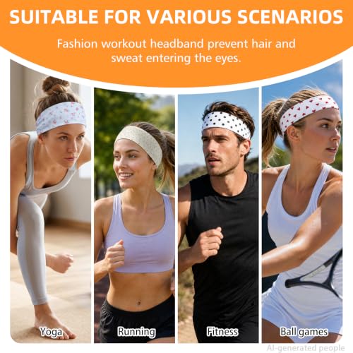 Image of Headbands for Women 8PCS, Summer-Exclusive Elastic Non Slip Hair Head Bands
