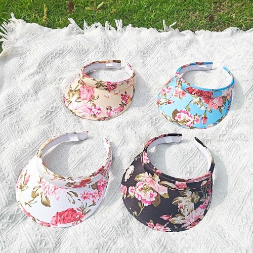 Image of 2 Pack Sun Visor Hats Women Men Clip On Wide Brim Visors Hat Outdoor Sports Golf Beach Travel Tennis Caps