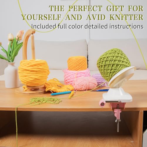 Image of SPEENSUN Yarn Winder for Crocheting, Yarn Spinner, 3.5 OZ Easy-to-Install and Efficiently Yarns Cake Winder with Lower Noise for Yarns Below Size 5, Best for Crochet and Knitting Lover