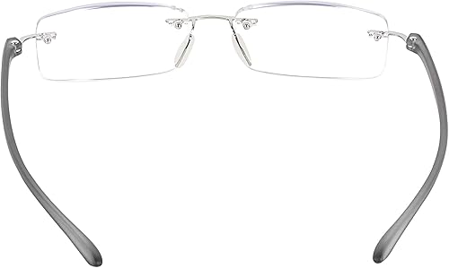 Miniatura 6 de Paquete de 2 lentes de lectura con luz azul, lentes de lectura para hombre, lentes de lectura para mujer, sin marco, para computadora