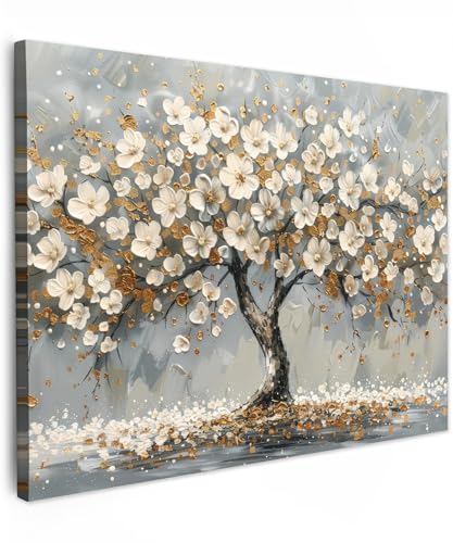 MuchoWow© Leinwand Bilder 80x60 cm Wanddeko Wohnzimmer Aesthetic Room...