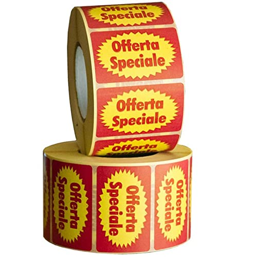 10.000 (10 rotoli da 1000) etichette adesive