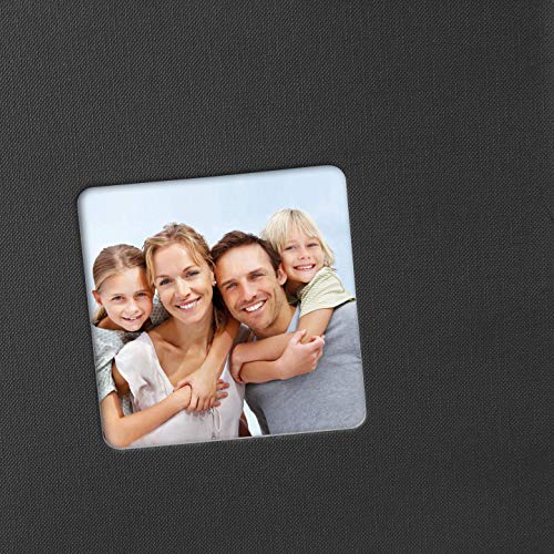 goldbuch 31093 fotoalbum Living, herinneringsalbum met uitsnijdingen voor foto's, fotoboek met 100 crèmewitte pagina's met pergamijn scheidingsbladen, fotoalbum om in te plakken in linnen look, ca. 30x30 cm, zwart - Image 6