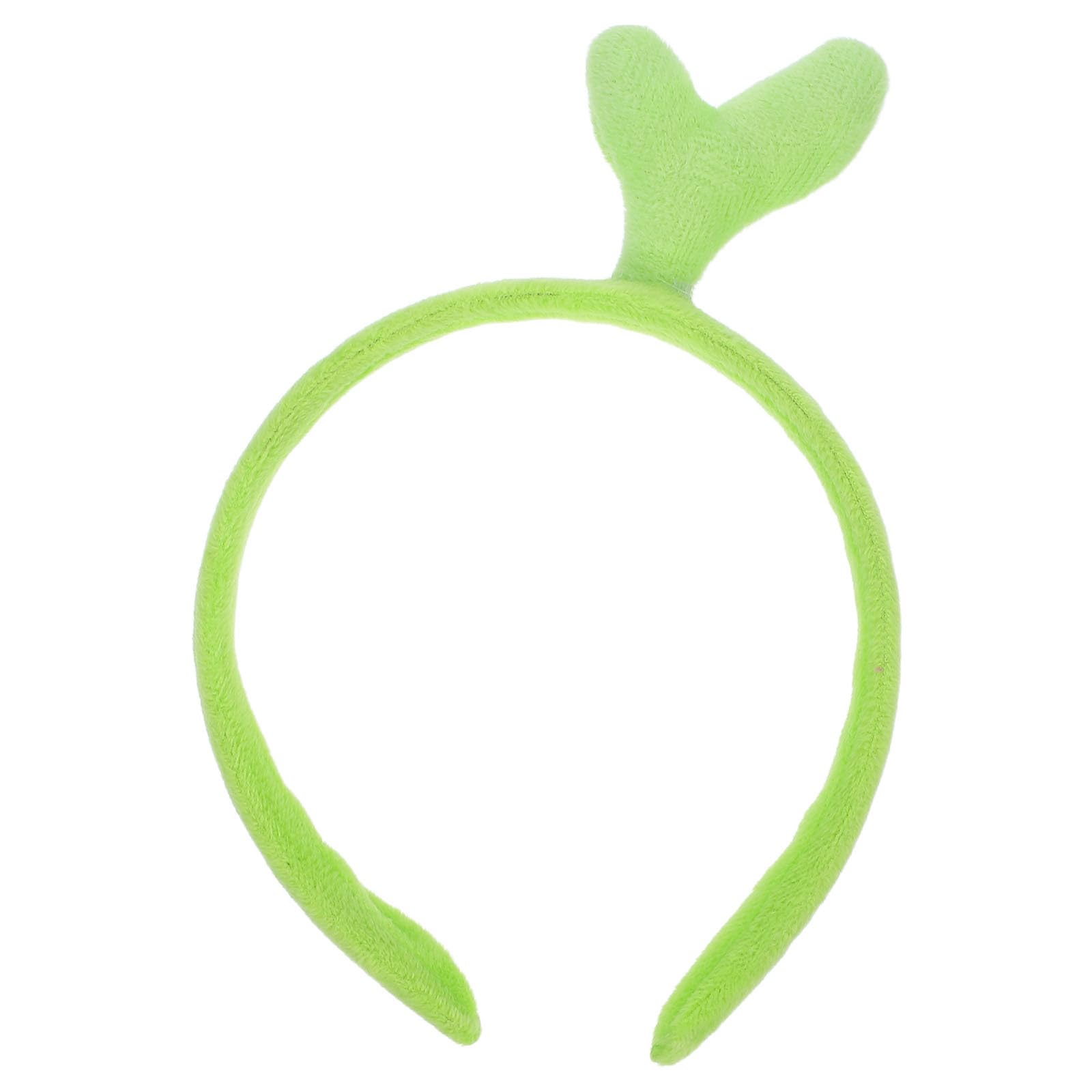 Photo 1 of NOLITOY 4pcs Funny Bean Sprout Headband, Cute Little Grass Hair Clips, Wacky Plant Headpiece for Cosplay Kawaii Hair Accessories for Photography Props Short Video Creators - Green