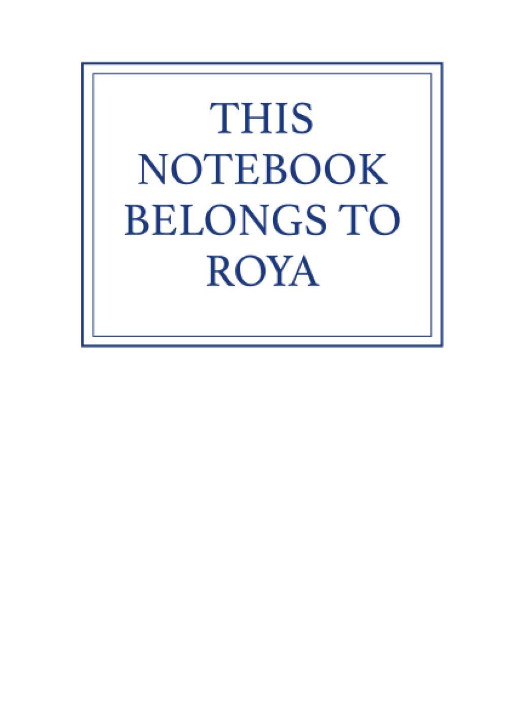 This Notebook Belongs to Roya