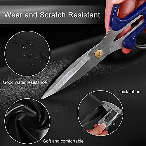 Premium 2 Yards Black Faux Leather Fabric - 1.2mm Thick PU Upholstery Vinyl for DIY Projects, Bags, Sofas, and Car Interiors 3 Premium 2 Yards Black Faux Leather Fabric - 1.2mm Thick PU Upholstery Vinyl for DIY Projects, Bags, Sofas, and Car Interiors - Image 2