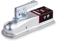 Vista 10 de Acoplador de Remolque Recto Negro Bola de 2" Ancho de Canal de 2" 3500 LBS Acoplador de Lengüeta de Remolque