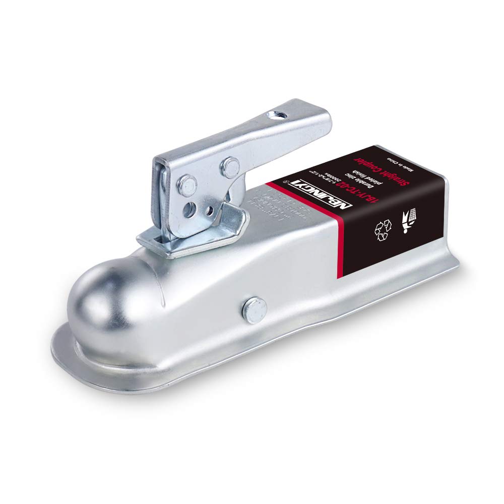 NBJINGYI Straight Trailer Coupler 1-7/8" Ball 2-1/2" Channel, 2000lbs