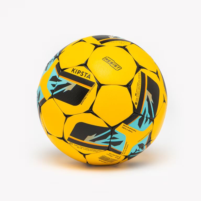 Image of Kipsta Polyurethane Premium Size 5 Approved Basic Football Club Hybrid Professional Match Ball (Yellow)