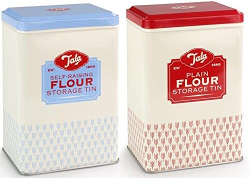 Set of Plain & Self Raising Flour Tins