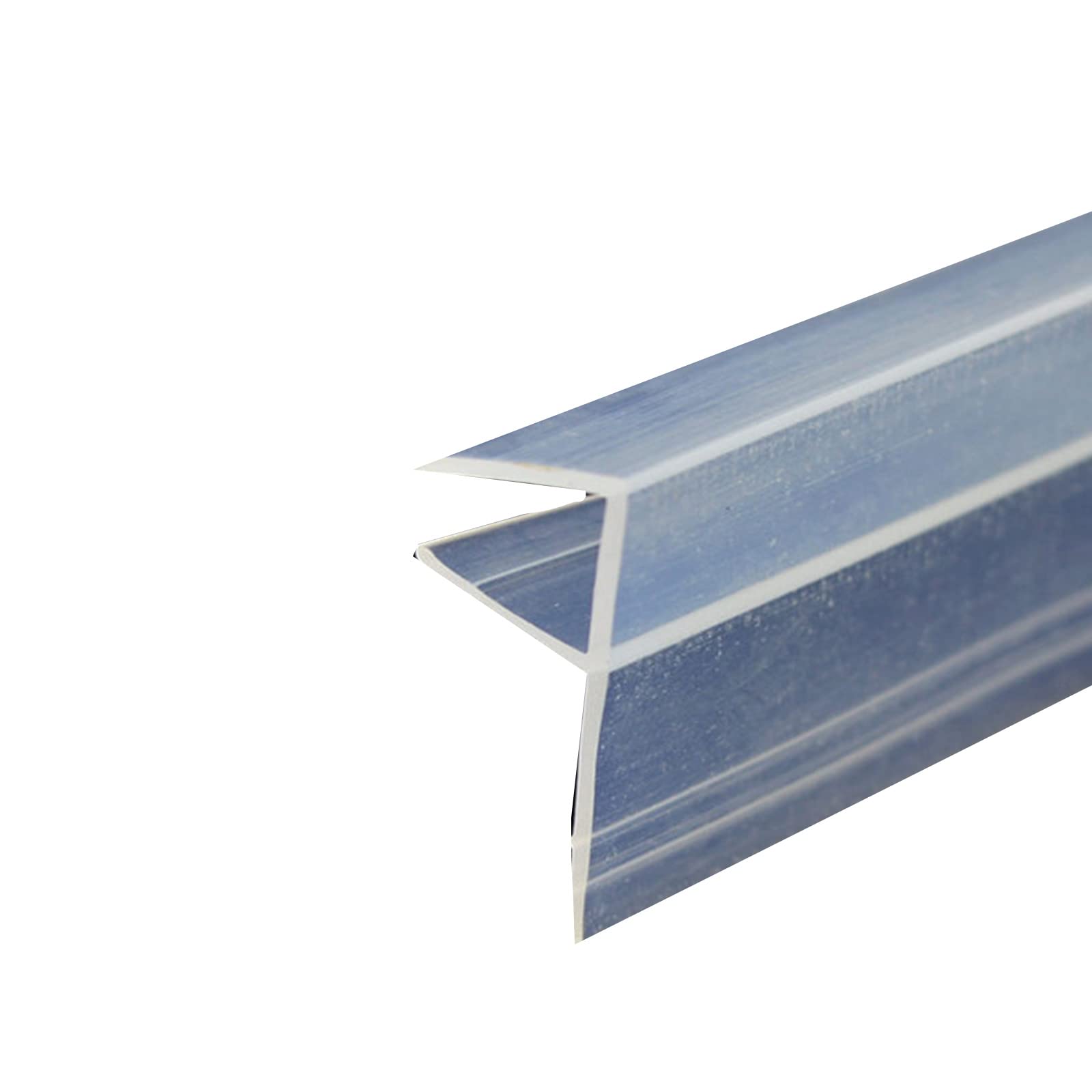 WMLBK Shower Screen Door Seal Glass Strip Replacement for 6-10mm Glass, Rubber 2M Bath Seal Strip Effectively Prevents Water from Overflowing, Sealing Strip (F-6MM)