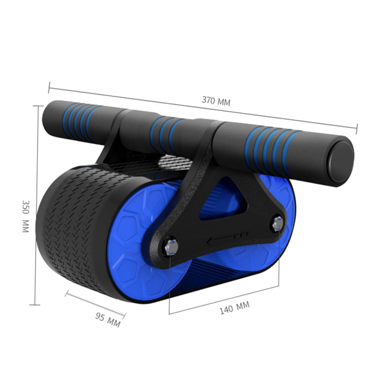Ruota Addominali Fitness Professionale con Impugnature in Gomma ABS Ruota Widen Tank Rinforzata per Allenamento Addominali Uomo Donna Attrezzo Palestra per Esercizi Efficaci e