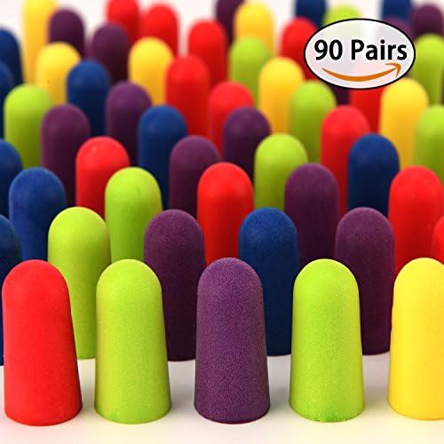 90 Pack Soft Foam Ear Plugs with 4 Handy Pocket Packs,Drift to Sleep