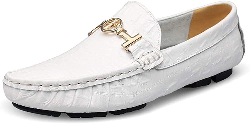 Hommes Cuir Décontractés Qui Glissent Mocassins Plats Qui Marche Chaussures de Bateau Habillent Bateau Pantoufles Mode