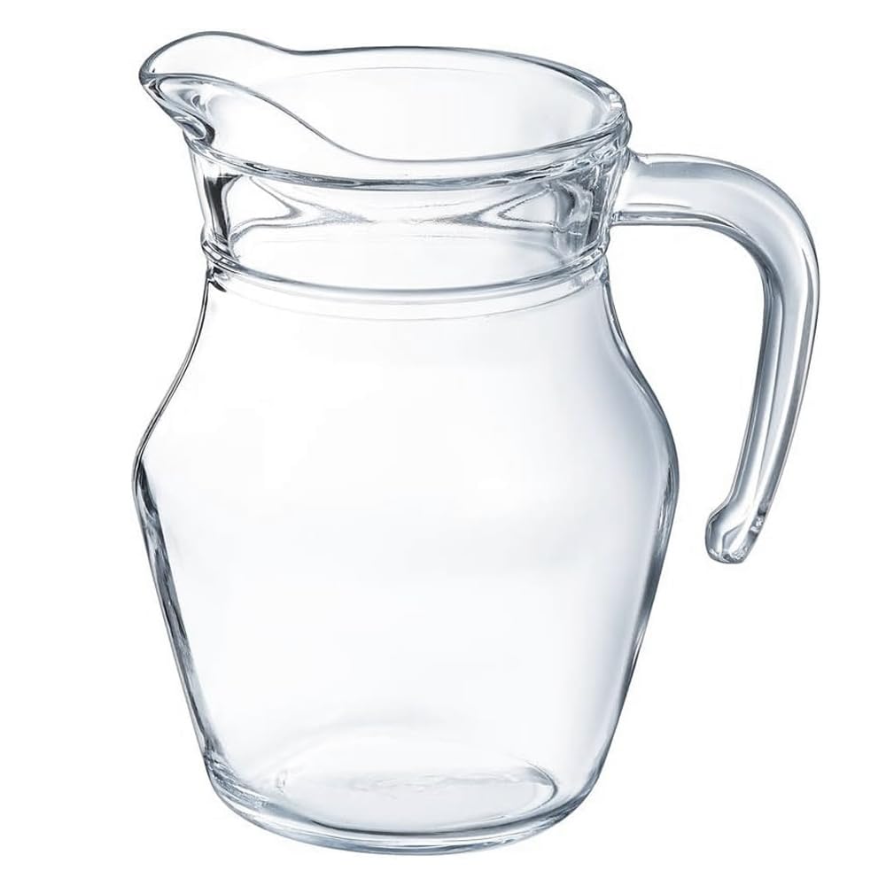 Pichet en Verre avec Couvercle et Bec en Bois - Bouilloire sûre à Haute résistance Thermique