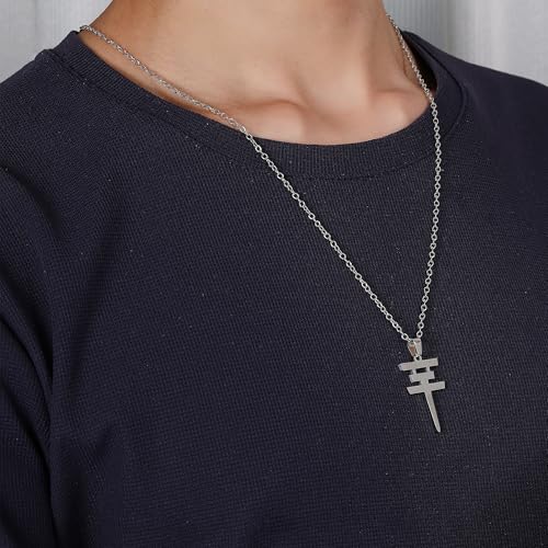 Rock Roll Necklace Stainless Steel Pendant Jewelry for Men Women Music Fans4