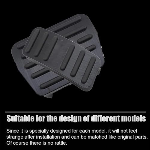 Miniatura 5 de Great-luck Fundas de pedal de acelerador de gas de aleación de aluminio, antideslizantes, sin perforación, kit de accesorios de 2 piezas (rojo) para