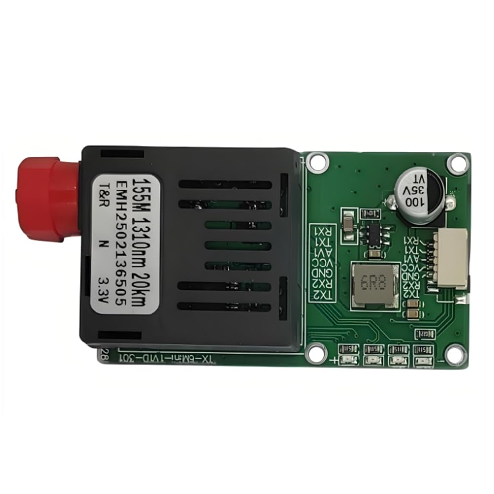 TTL to to Fibres Optique Module ÉQUIPEMENT de TTL Module D'Émetteur Optique TTL for-Drone RX/TX/AV/VCC/GND Interface 20 Km