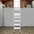 6 Steps Wall Mounted Attic Ladder, Metal Indoor Stairs Pull Down Telescoping System, Anti-Slip Retractable Folding Stair, Loft Extension Steps Staircase for Garages