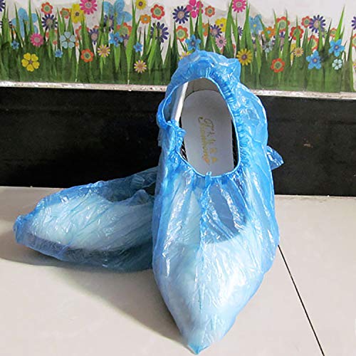 200 Pieces Disposable Shoe Covers 100 Pairs Plastic Shoe Covers Waterproof Indoor Shoe Covers Boot Covers for Kids Women Men