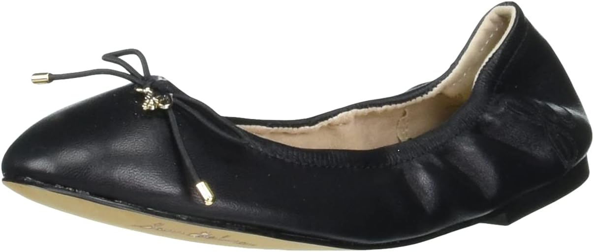 Sam Edelman Girls Felicia Mini Ballet Flat, Black, 3 Big Kid