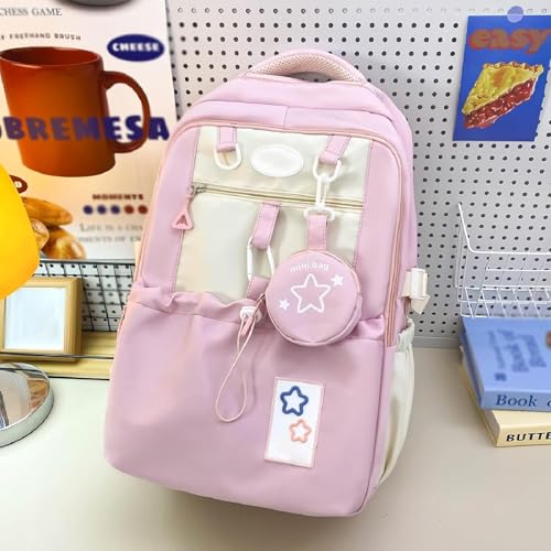 Rosy Posy Backpack, Cute Backpack, Travel Double Shoulder Bag Straps Large Capacity (Black)4