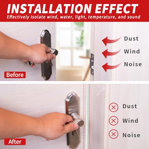 Image of 40 Feet White Rubber D-Shape Door Seal Strip, Extra Thick, Self-Adhesive, Easy Cut to Size, Weather Stripping for Door Frame Insulation, Large Gap (FKBGDW40FT)