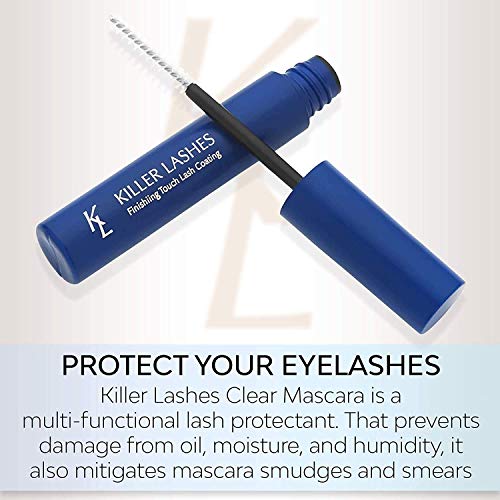 Kl Killer Lashes Eyelash Growth Serum, Mascara Black And Fiber Lash Extender Set, Clear Mascara, Smudge Free Mascara, And Black Liquid Eyeliner Pen #TOP4