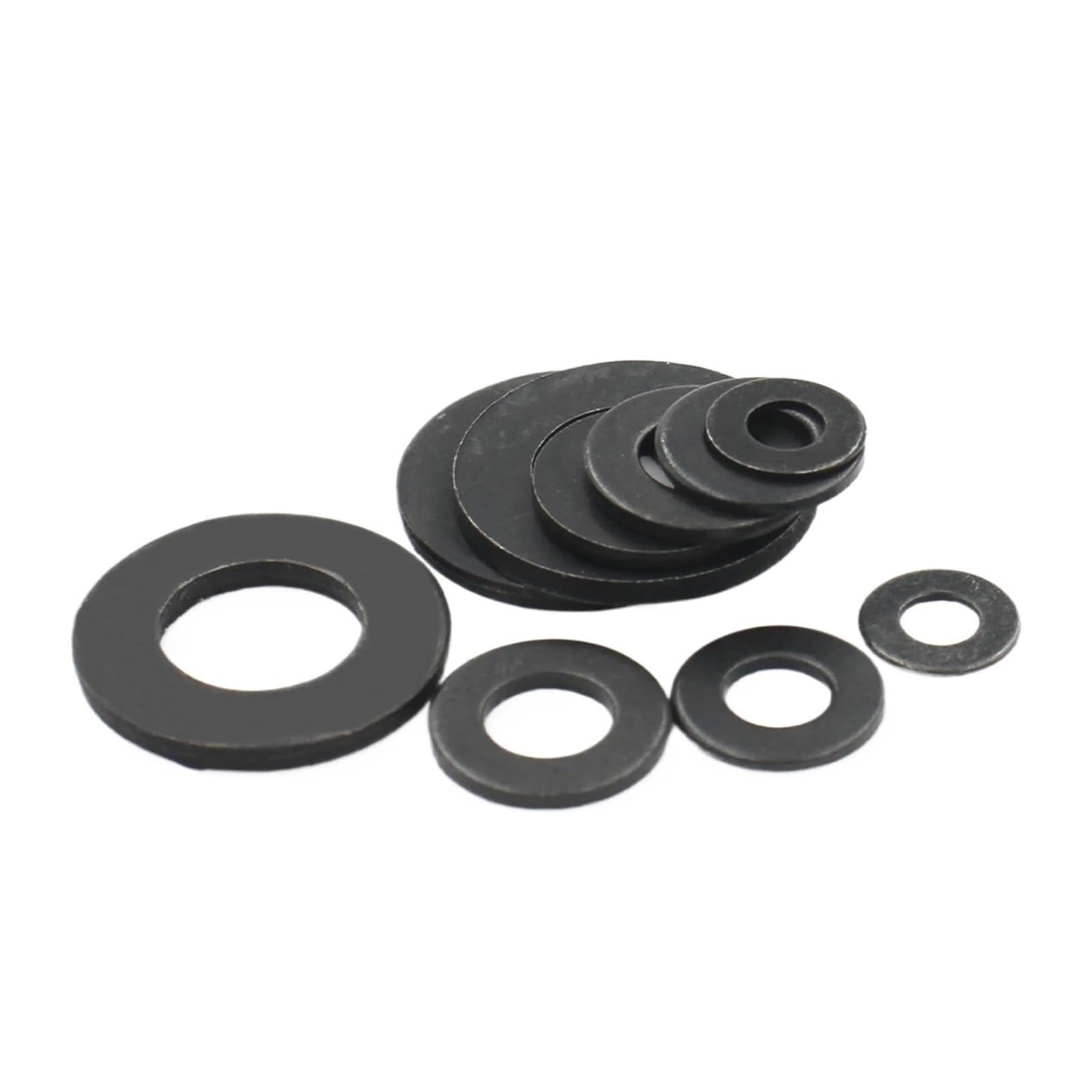 Arandelas Metalicas 1-100 Uds M2 .5 M3 M4 M5 M6 M8 M10 M12 M14 M16 M18 M20 M22-M45 arandela plana de acero al carbono negro junta plana DIN125(M18x56x4 x 2pcs)