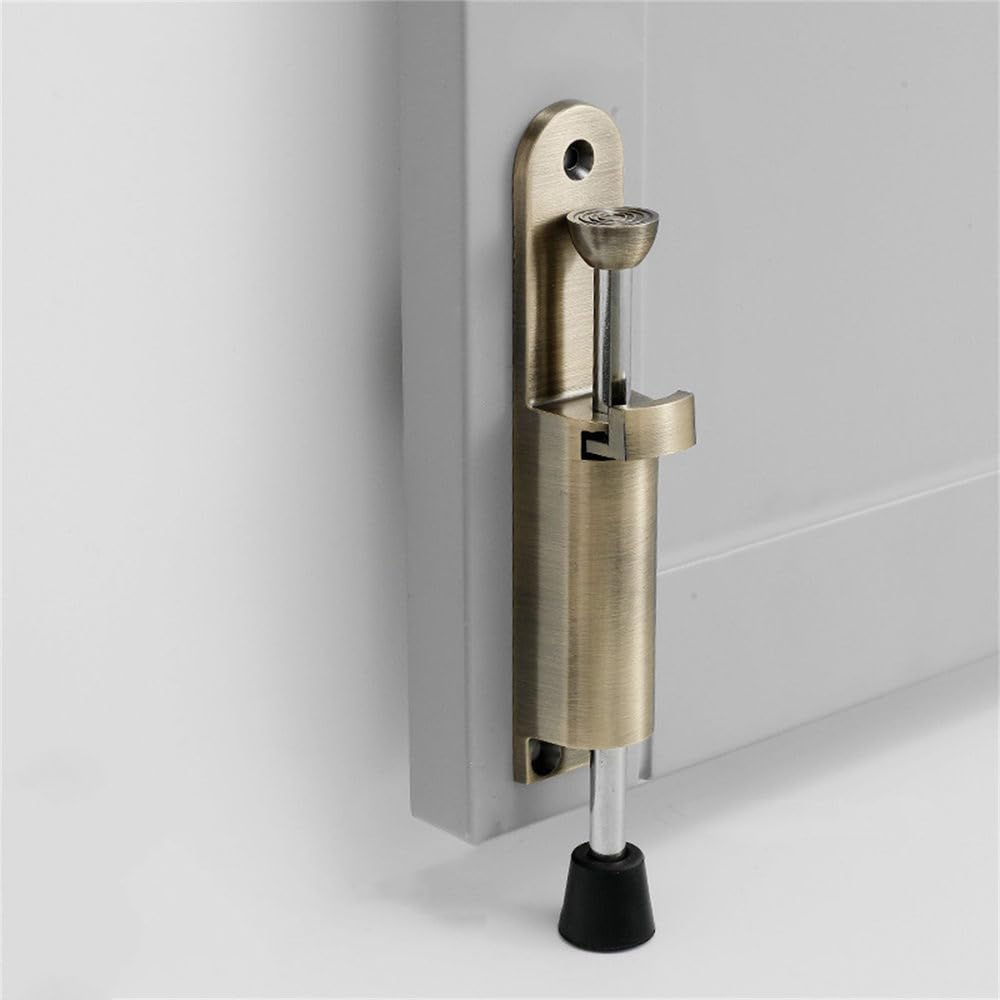 Zhanggl Antique Bronze Door Stop Stopper Holder Foot-Operated, Bumper,Rubber Punch-Free,Zinc Alloy Foot-Operated Top