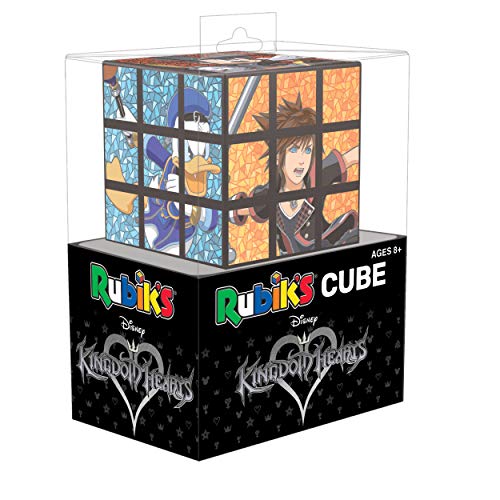 USAOPOLY Disney Kingdom Hearts Rubik's Cube | Collectible Puzzle Cube Featuring Characters - Mickey Mouse, Donald Duck, Goofy, Riku, Sora, Kairi | Officially Licensed 3x3x3 Rubiks Cube