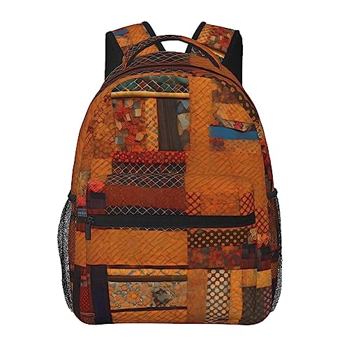 Bolsa de viaje casual con banderas y parches para evitar el dolor de espalda