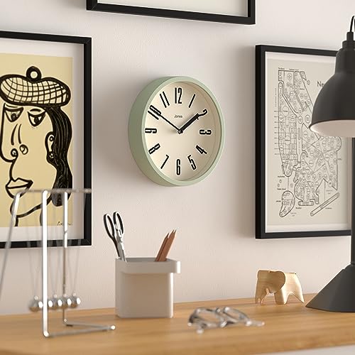 Jones Clocks® Hot Tub wall clock, Green, 20 x 20 x 3.5cm - Image 4