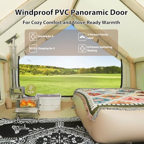 Carpa Inflable KNUO 2025 10x10ft para Camping, 5-8 Personas miniatura 3