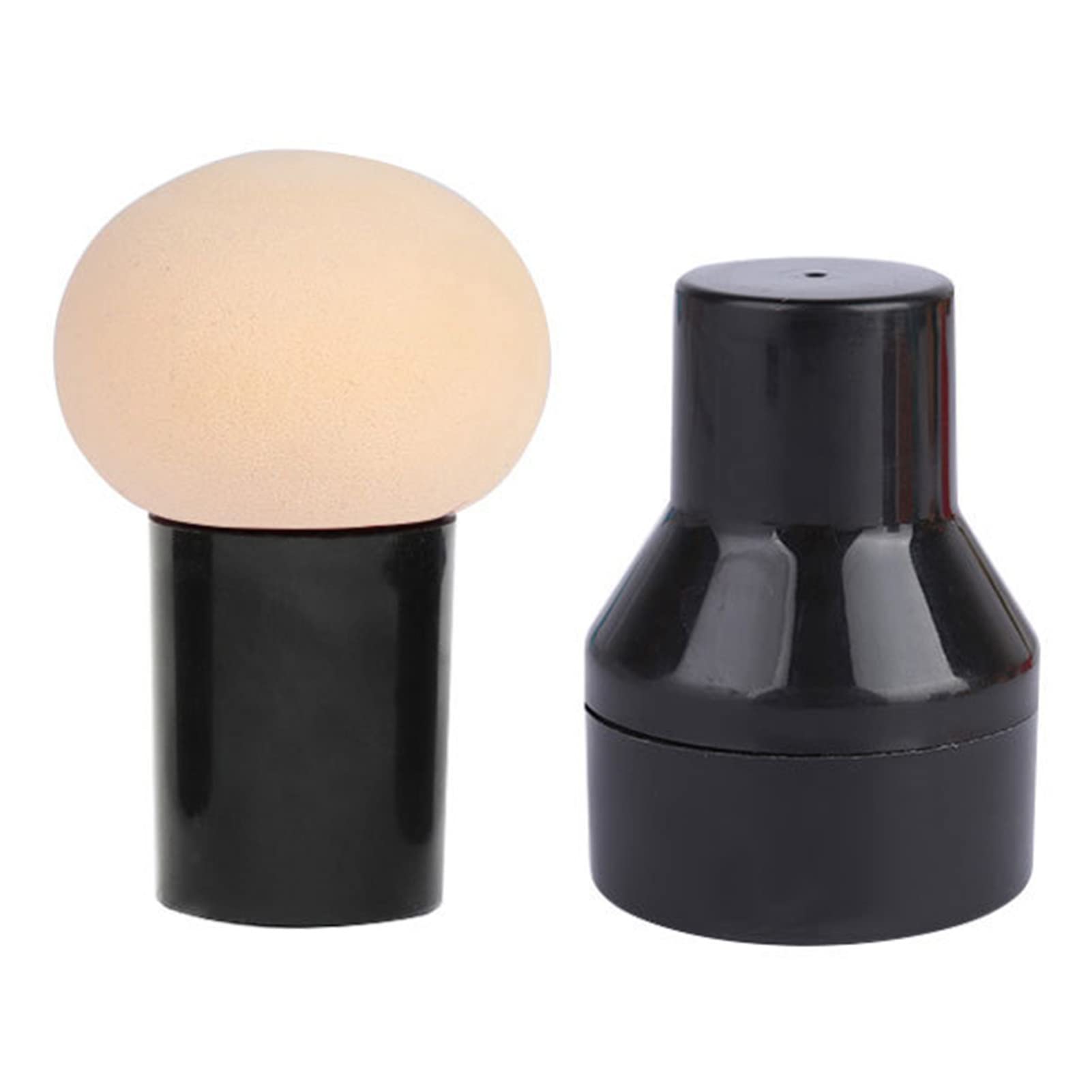 Esponjas de Maquillaje, Mezcla de Base Esponja de Belleza Forma de Cabeza de Hongo Esponja de Uso en Seco Húmedo con Caja de Mango (Color de piel)
