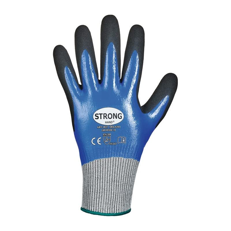 LEVEL Delano 5 Lot de 12 paires de gants anti-coupures en nitrile Taille 9