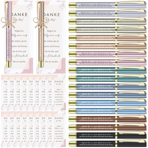 Nezyo 18 Sets Geschenke zur Wertschätzung Der Mitarbeiter Dankeschön Geschenke für Kollegen Motivierender Kugelschreiber mit Lesezeichenkarte Motivierende Geschenk zu Geben Team Kollege(Stolz)
